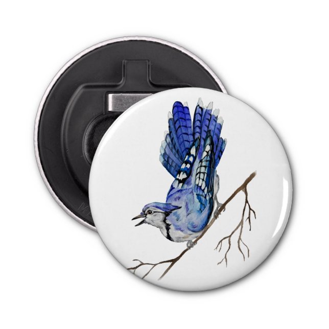Blaue Jay Flaschenöffner (Vorderseite)