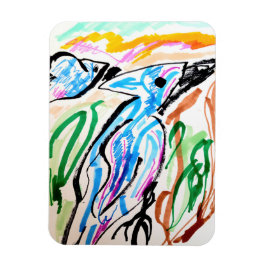 Blaue Jay fliegen Frühjahr-Zeit Magnet