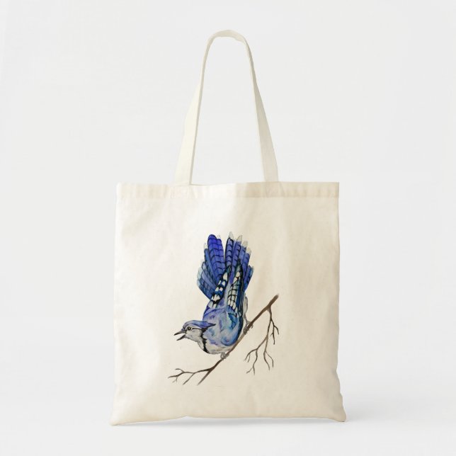 Blaue Jay Tragetasche (Vorne)