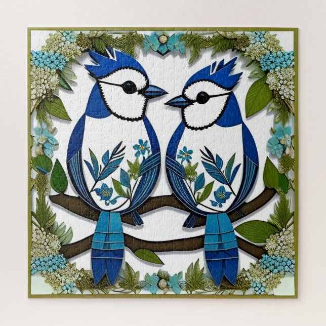 Blaue Jay Vogelpapier Art (Vertikal)