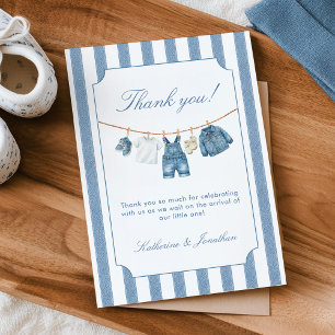 Blaue Jeans Baby Baby Shower Dankeskarten Dankeskarte