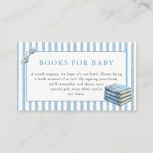 Blaue Jeans Baby Baby Shower Denim Bücher für Baby Begleitkarte