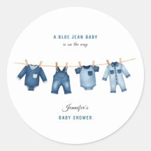 Blaue Jeans-Baby-Party - Denim-Thema