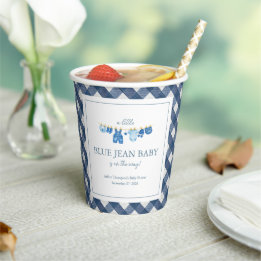 Blaue Jeans-Baby-Party Pappbecher