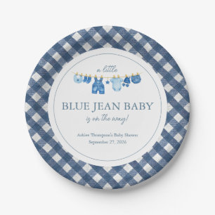 Blaue Jeans-Baby-Party Pappteller
