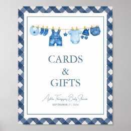 Blaue Jeans-Baby-Party Poster