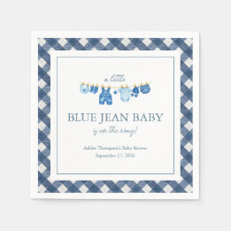 Blaue Jeans-Baby-Party Serviette