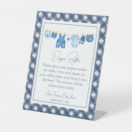 Blaue Jeans-Baby-Party Sockelschild