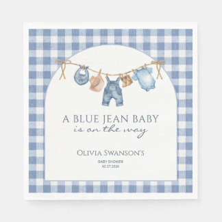 Blaue Jeans Baby Shower Cowboy Serviette