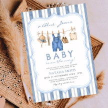 Blaue Jeans Baby Wäscheleine Denim-Baby-Party