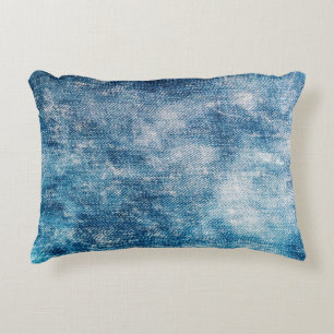 Blaue Jeans-Denim-Textur Dekokissen