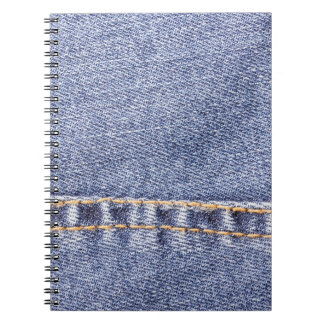 Blaue Jeans: detaillierte Nähtextur. Notizblock