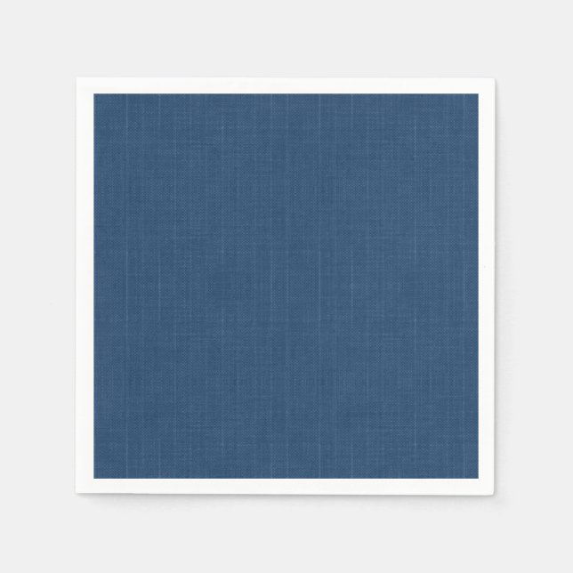 Blaue Jeans einfarbig texturiert Serviette (Vorderseite)