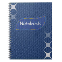 Blaue Jeans genähtes Notizbuch Spiralnotizbuch