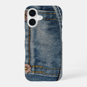 Blaue Jeans Grunge iPhone 16 Hülle