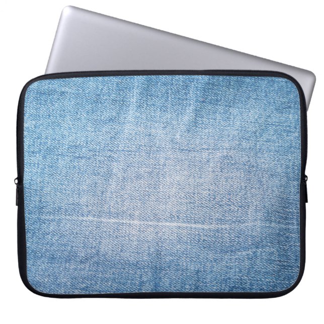 Blaue Jeans Laptopschutzhülle (Vorderseite)