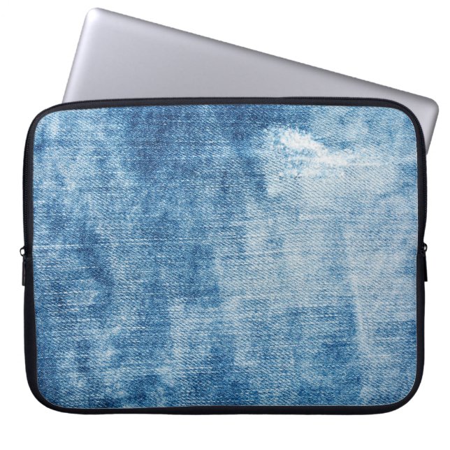 Blaue Jeans Laptopschutzhülle (Vorderseite)