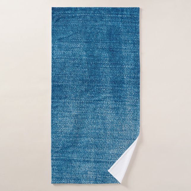 Blaue Jeans nahe sich. Blauer Denim Jean Badehandtuch (Badehandtuch)