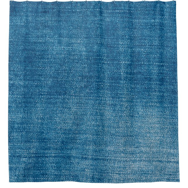 Blaue Jeans nahe sich. Blauer Denim Jean Duschvorhang (Vorderseite)