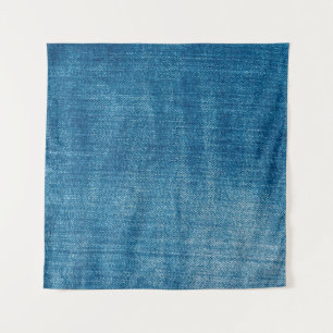 Blaue Jeans nahe sich. Blauer Denim Jean Wandteppich