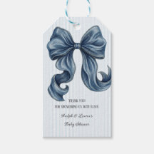 Blaue Jeans Schleife Baby Shower