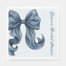 Blaue Jeans Schleife Brautparty Serviette