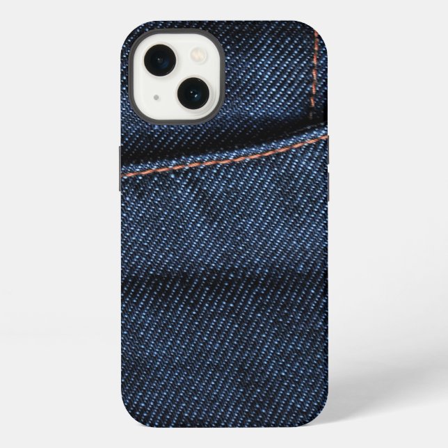 Blaue Jeans Tasche iPhone Hülle (Rückseite)