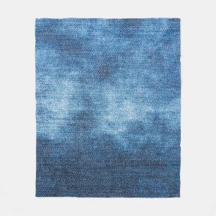 Blaue Jeans-Textur Fleecedecke