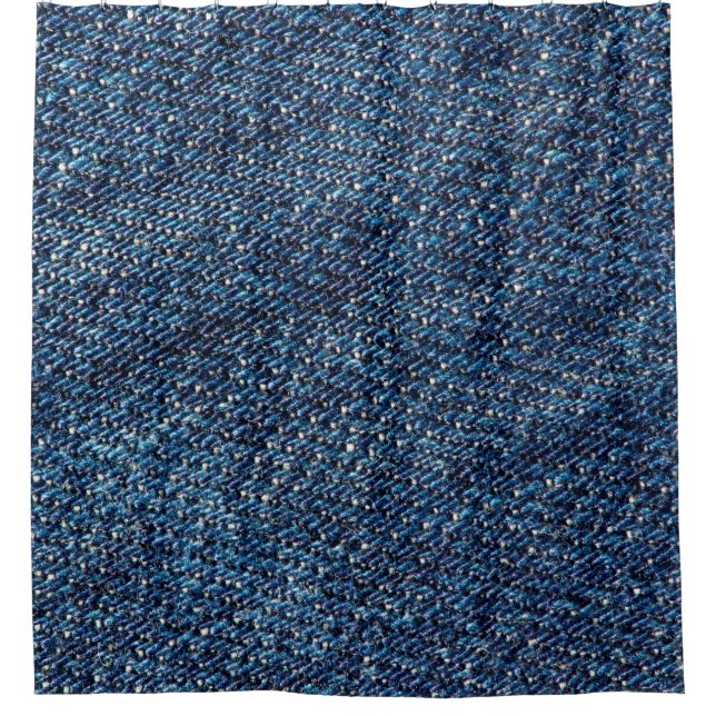 Blaue Jeans Textur Hintergrund. Duschvorhang (Vorderseite)