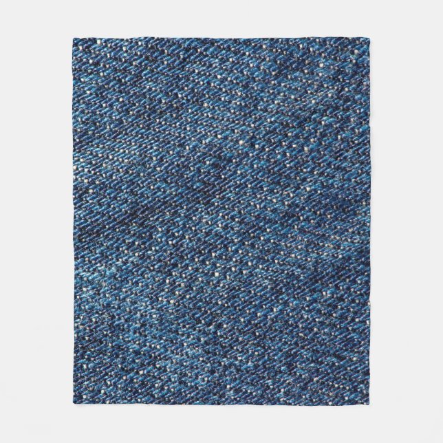 Blaue Jeans Textur Hintergrund. Fleecedecke (Vorderseite)