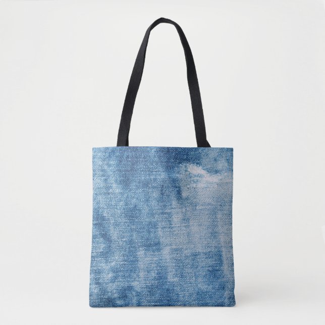 Blaue Jeans-Textur Tasche (Vorderseite)