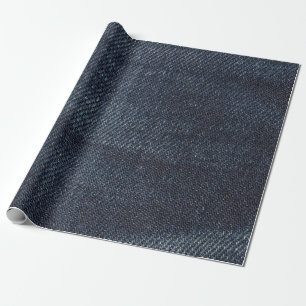 Blaue Jeans Vintage-Denimstofftextur Geschenkpapier