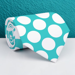 Blaue Jumbo-Polka-Punkte-Halsbinden nach Maß Krawatte