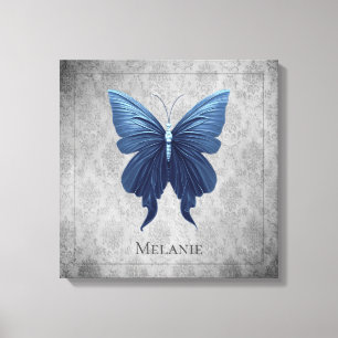 Blaue Juwelen-Schmetterling Leinwanddruck