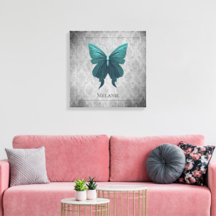 Blaue Juwelen-Schmetterling Leinwanddruck