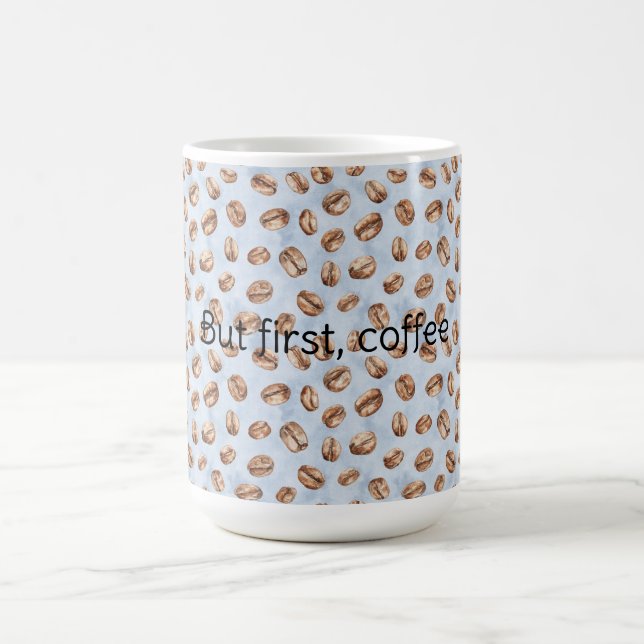 Blaue Kaffeebohnen Kaffeetasse (Mittel)