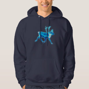 Blaue Karibik (Reindeer) Hoodie