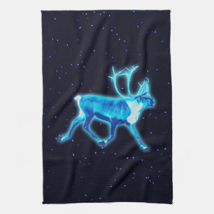 Blaue Karibik (Reindeer) Küchentuch