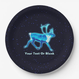 Blaue Karibik (Reindeer) Pappteller