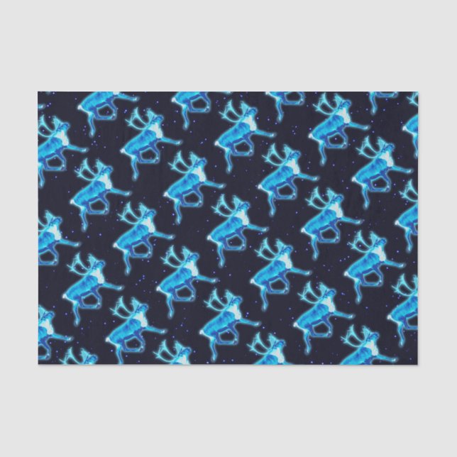 Blaue Karibik (Reindeer) Seidenpapier (Vorderseite)