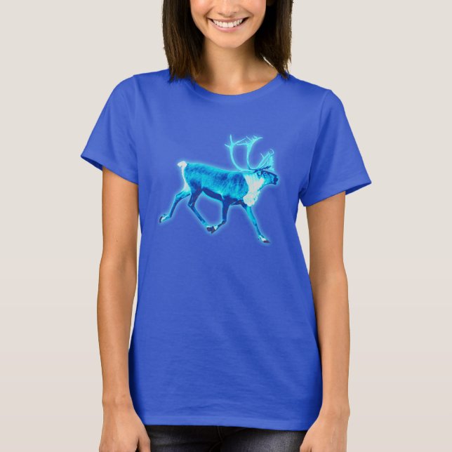 Blaue Karibik (Reindeer) T-Shirt (Vorderseite)