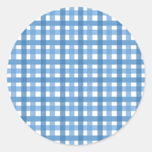 Blaue Karierte Aufkleber/Umschlag Aufkleber