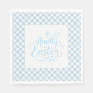 Blaue Karierte Ostern Serviette