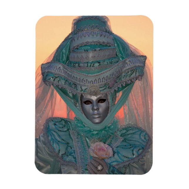 Blaue Karnevalskleider, Venedig Magnet (Vertikal)