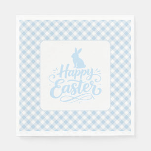 Blaue Karo-Ostern Serviette