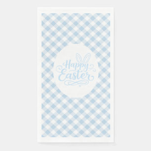Blaue Karo-Ostern Serviette