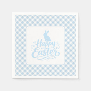 Blaue Karo-Ostern Serviette