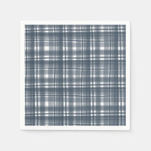 Blaue Karo-Papier-Servietten | Koordinierte Party-