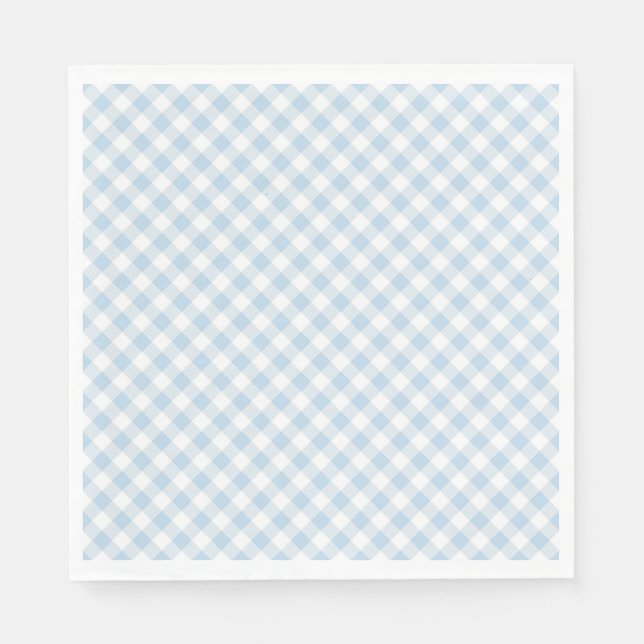 Blaue Karos Serviette (Vorderseite)
