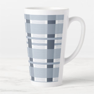 Blaue Karos und Streifen Milchtasse